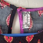 Free People black purple sleeveless print dress XS Photo 3