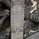 Bebe  Skirt Black Lace Overlay Corset Lacing Ruched Back Romantic Goth Size 6 Photo 4