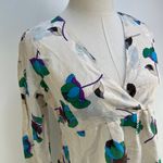 Intimissimi Silk Blouse White Purple Top Size M Photo 1