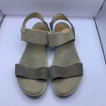 Ecco  Damara Women’s 40 US 9-9.5 Pewter Metallic Elastic & Leather Sandals E6 Photo 1