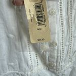 Aerie  White‎ Eyelet Button Front Tank Top Sleeveless Cami Blouse Large L Photo 6