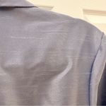 Alyn Paige  Vintage Tafetta Mini Dress Jacket Set Textured Periwinkle Blue Photo 7