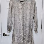 NWOT DEX Black Tape Snakeskin Print Tunic White Size M Photo 1