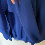 Calvin Klein Royal Regatta Blue Chiffon Overlay Short Sleeve Top 1X Plus Photo 5