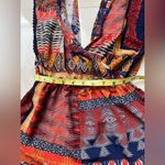 On Twelfth Floral Romper Size S Sleeveless Multicolor Shorts Shelf Open Back. Orange Photo 14