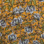 Les Soeurs  Mustard Yellow Floral Blouse dress Med Boho Cottagecore Bridgerton Photo 6