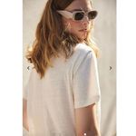 Sold Out NYC 100% Linen Cream The Linen Perfect Tee Shirt Top Size Small Photo 2