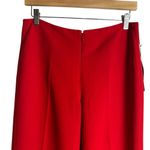Style Solid Red Wide Leg Flat Front Trouser Dress Pants Size 8 Photo 1