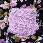 For Love & Lemons NWT Puffer Jacket in Black Pink Floral Ruffle Trim Sherpa S Photo 3