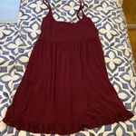 Tobi Maroon Ruffled Mini Dress Photo 1