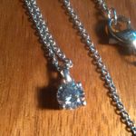 Genuine Swarovski Crystal Sterling Silver Pendant Stainless Steel Necklace Photo 2