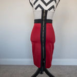 Hommage  Red and Black Pencil Dress Sz Small Photo 6