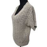 Current Air Los Angeles Womens Size Small Cable Knit Sweater Shirt Short Sleeve Photo 1