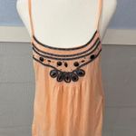 Willi Smith Top Orange Pink Blush SZ Medium Beaded Sequin Stretchy 25” Long Photo 0