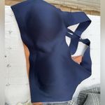 Brooks  Navy Blue Cross-Back Sports Bra Photo 3