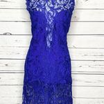 Emilio Pucci Blue Lace Illusion Cocktail Dress Size 10 Photo 12