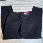 Tommy Hilfiger VINTAGE TOMMY JEANS Slim Jean Black 90s High Rise Back Patch Green Stitch 11 Photo 4