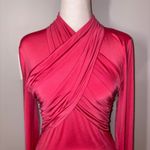 Lovers and Friends Ersa Wrap‎ Top Long Sleeve Pink Blouse Ruched Fitted New Photo 1