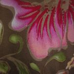 Talbots 10 30x25 Mocha Berry Bloom Cotton Stretch Capri Pants Photo 5