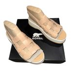 Sorel NIB NEW Dayspring Slingback Platform Sandal IN Color: Honest Beige/ Chalk Photo 10