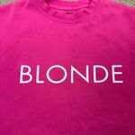Brunette The Label BLONDE Graphic Pink Fuchsia Pullover Sweatshirt Size XS/S Photo 14