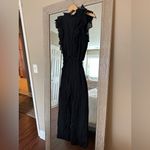Apiece Apart  Women’s Eyelet Ruffle Sleeve Black Jumpsuit Cotton Size 6 Medium Photo 2