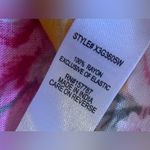 Jolie & Joy Women's Pink Yellow Flowy Ruffle Floral Smocked Mini Dress Size 2X Photo 3