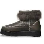 UGG Fluff Punk Leather & Sheepskin Boots Size 5 NWT Photo 1