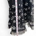 Alexis  Black Dress with White Floral Pattern Size M Photo 3