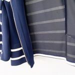 Joseph Ribkoff Striped Zip Up Jacket Blazer in Navy and White Photo 5