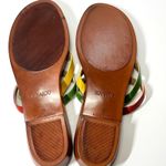 Bernardo  Multicolor Leather Thong Sandals Size 10 Slip On Flat Strappy Rainbow Photo 5