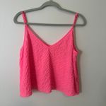 Lilly Pulitzer  bright pink textured tank top size L Photo 10
