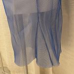  Blue Midi Pencil Skirt sz 10 Milly Midi Skirt Net Overlay Skirt Photo 10