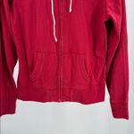 American Eagle Outfitters red zip up Hoodie lightweight L fitted casual active Photo 3