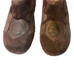 Lucky Brand Vintage 90's Peace Sign Brown Suede Wood Mule Clogs- Women's Size 10 Photo 4