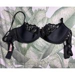 Victoria's Secret Victoria’s Secret Y2K Black Lace Sheer Push Up Bra 38C Leather Strap Vintage Photo 5