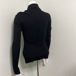 White House | Black Market  BLACK honeycomb zipper sweater small NEW Photo 4