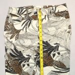Chico's White Floral Girlfriend Slim Ankle Beach Colorful Animal Print Pants 00R Photo 4