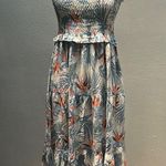 Tribal Jeans Floral Smocked Maxi Dress Women’s size small Blue Photo 0