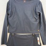 NWT Honey mark. XL Coco Gray Blue Long Sleeve Swim Top Set Bikini Bottoms Suit Black Photo 4