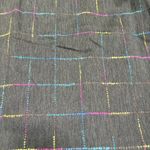 Nicola Italian Windowpane Pencil Skirt Grey Rainbow Details Office SZ 10 Gray Photo 1