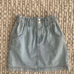 Topshop Paper Bag Waist Denim Skirt Photo 0