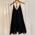 Free People  Intimately Easy Livin Slip Dress Embroidered Oversized Black Size L Photo 2
