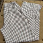 Moodie Checkered Maxi Pants Cream and Brown Size Medium Photo 12