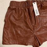 BB Dakota Steve Madden High Waist Tan Leather Shorts Photo 8