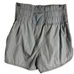 Free People FP Movement The Way Home Gray Smocked High Rise Athletic Shorts M Photo 5