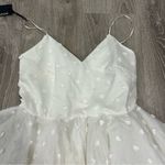 Helen O'Connor Paper Daisy 3D Flower Mini Ivory Dress BHLDN White Size 8 Photo 1