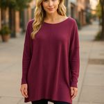 Orange Fashion Village Supersoft Boatneck Sweater O/S Plum Size M Photo 1