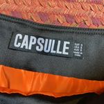 CAPSULLE DOUBLE ZIP FRONT BLACK SATIN MINI SKIRT Photo 1