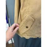 Lee Full Zip Jacket Women's XL Beige Corduroy Long Sleeve Hooded 100% Cotton C6 Photo 1